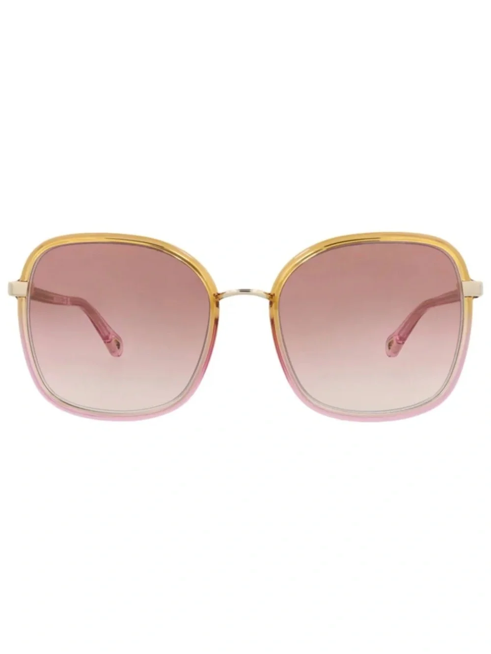 CHLOE Pink Yellow Gold Tortoise Oversized Sunglasses CH0031S